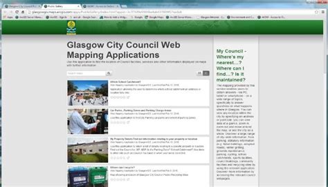 Glasgow City Council Web Mapping Application .